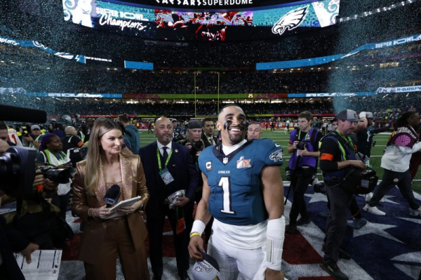 Eagles quarterback Jalen Hurts, fresh off Super Bowl MVP, yet to arrive