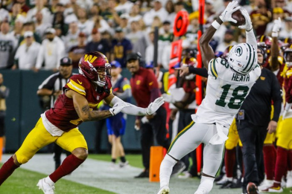 Packers' Jayden Reed breaks collarbone vs. Commanders